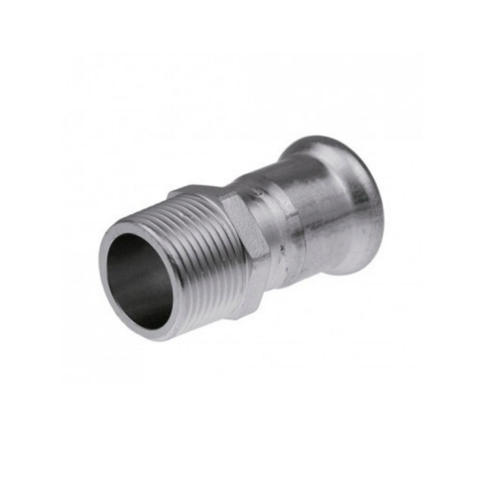 Фото №1  Соединитель с наружной резьбой press KAN-Therm Inox - 28 x R1   R 2705