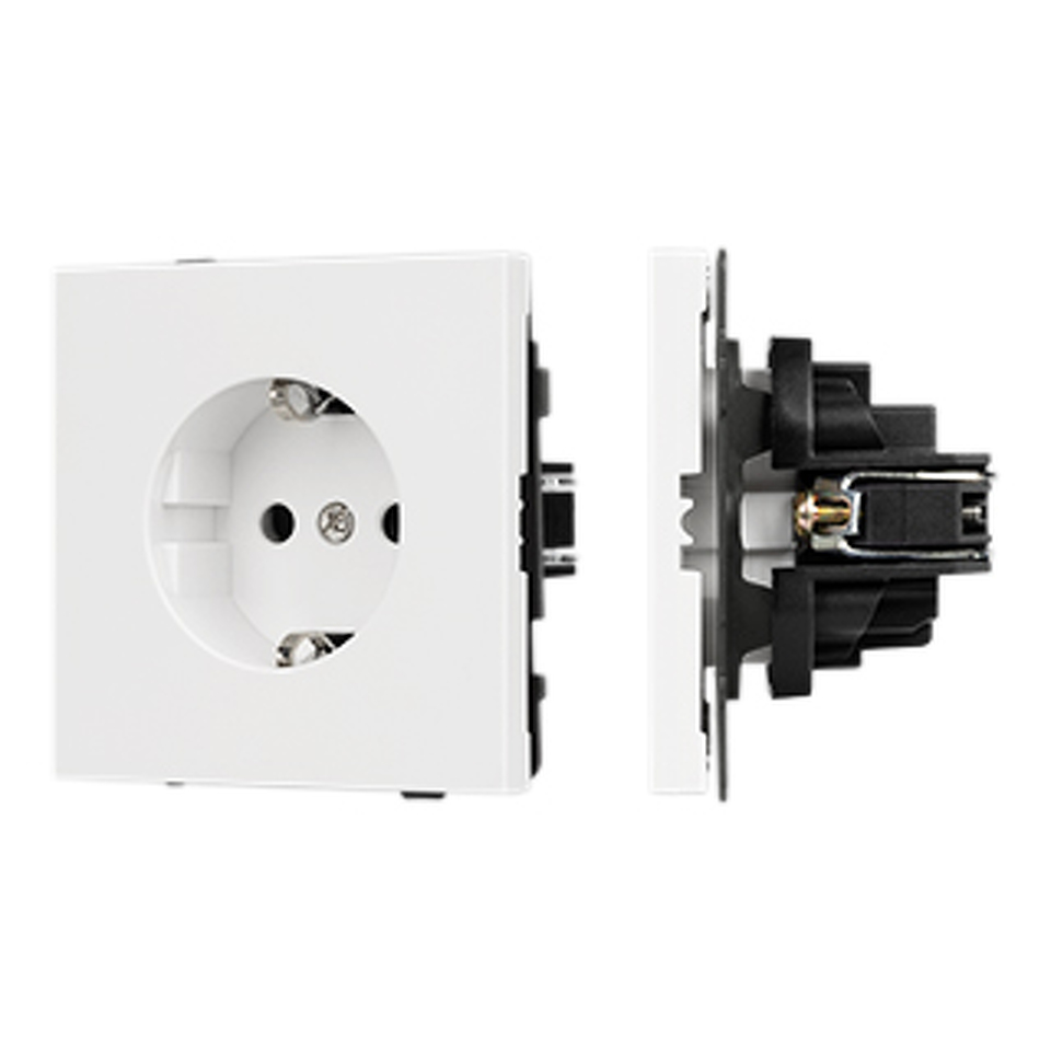 Фото №1  Розетка Arlight Механизм электрической розетки SCT-TENDO-MEU1-PL-WH (230V, 16A) ( Белый)