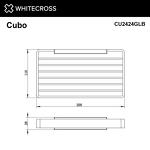 Превью фото №2  Мыльница-решетка подвесная WHITECROSS Cubo CU2424GLB (брашированное золото)
