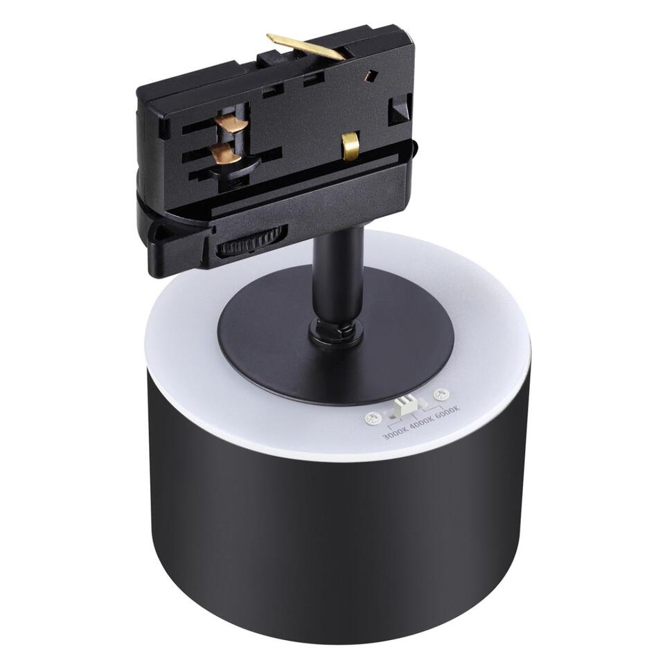 Фото №9  NOVOTECH 358977 PORT NT22 264 черный Трехфазный трековый светильник с переключ. цв. температуры IP20 LED 3000К\4000К\6000К 12W вниз + 3W вверх 110-265V GIRO