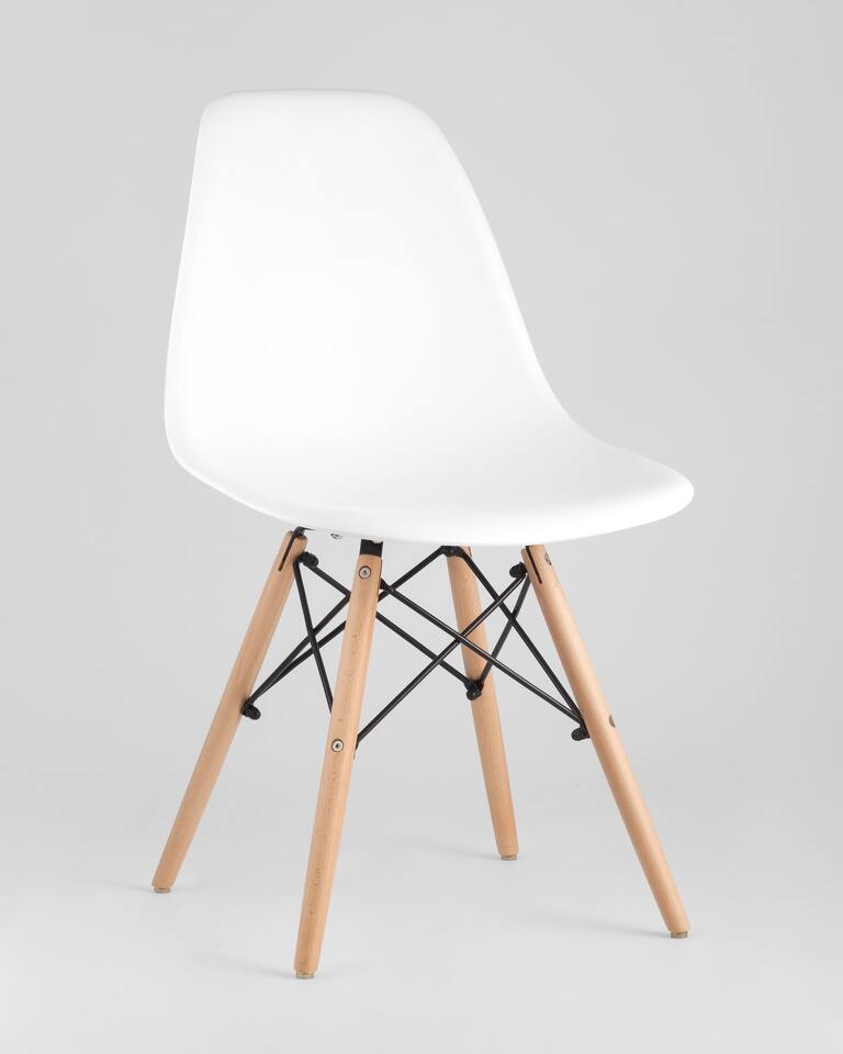 Фото №10  Стул Eames Style DSW белый x4 (разборный каркас)