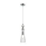 Превью фото №6  Подвесной светильник LUMION 8268/1A NEOCLASSI LN26 160 хром/белый/прозрачный,  металл/керамика/стекло Подвес Е14 1*40W 220V EMILY