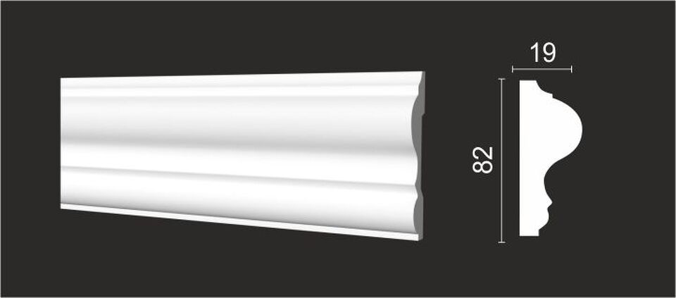 Фото №3  Молдинг Decor-dizayn DD606/Молдинг (82х19x2000мм)/18, шт