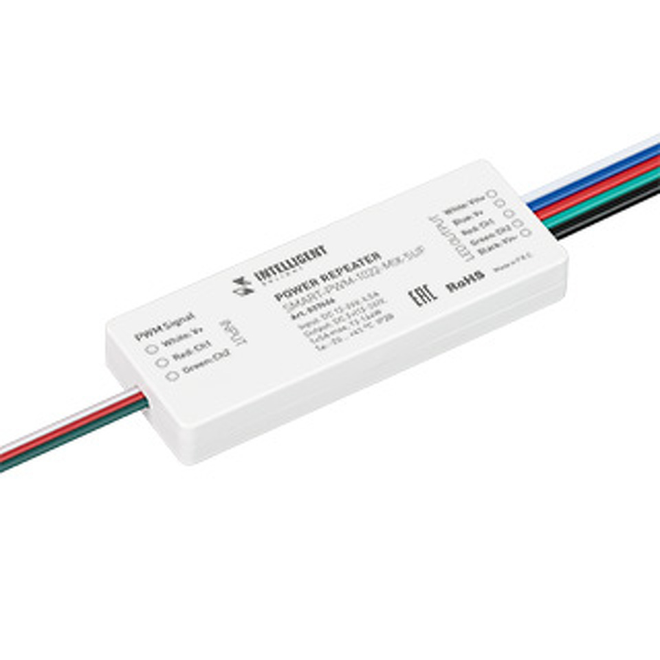 Фото №1  IARL INTELLIGENT ARLIGHT Усилитель SMART-PWM-1022-MIX-SUF (12-24V, 2x3A) ( IP20 Пластик, 5 лет)