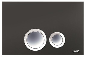 Фото 167-3500XX / 102-0000XX Jomo ELEGANCE 2.0 клавиша для смыва в комплекте с рамкой  Матовое черное стекло