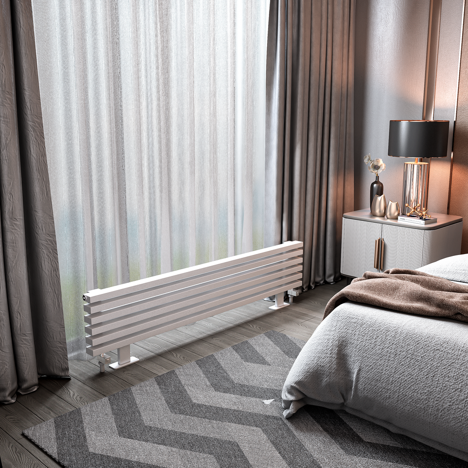 Фото №3  Радиатор Warmmet Luxe 60HN ширина 1000 мм секций 8 цвет белый тип подключения: нижнее левое