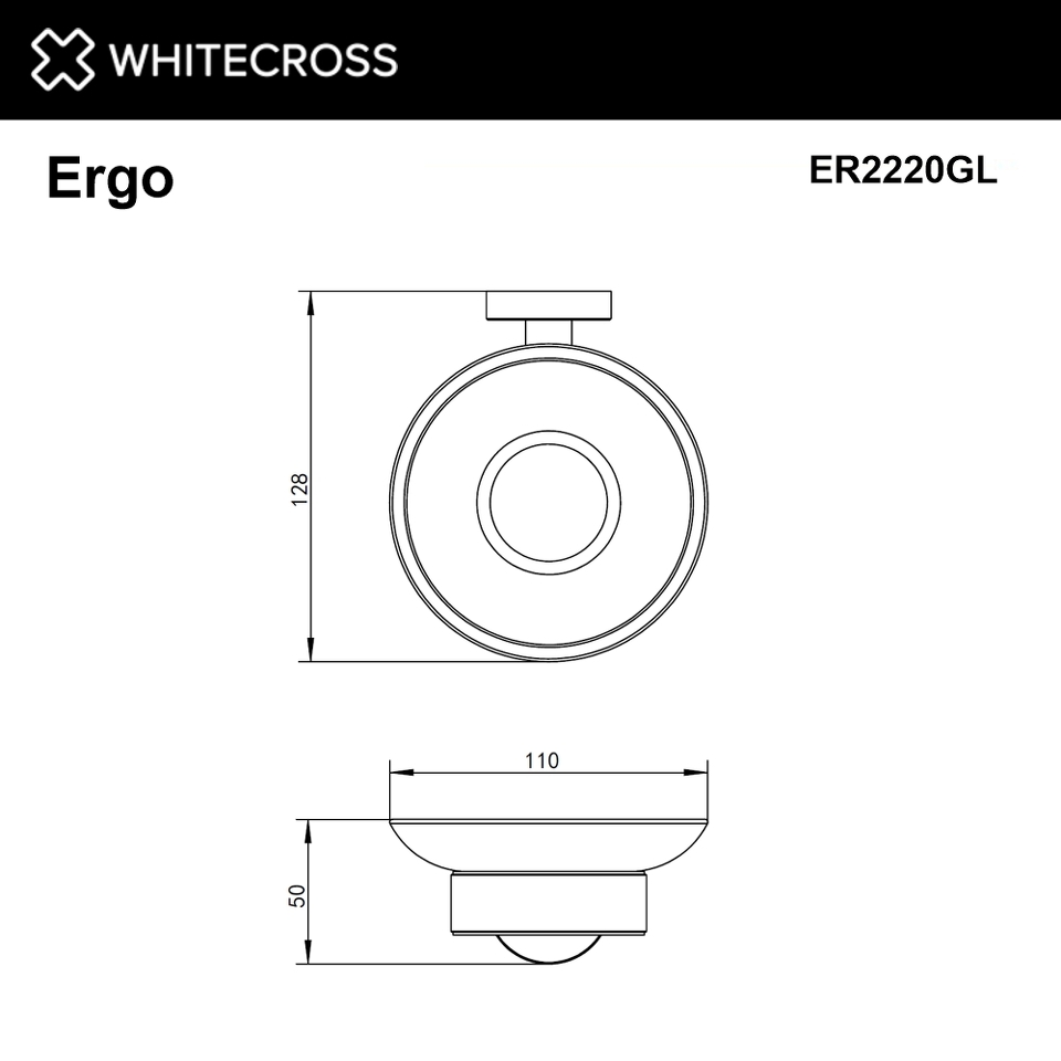 Фото №2  Мыльница подвесная WHITECROSS Ergo ER2220GL (золото)