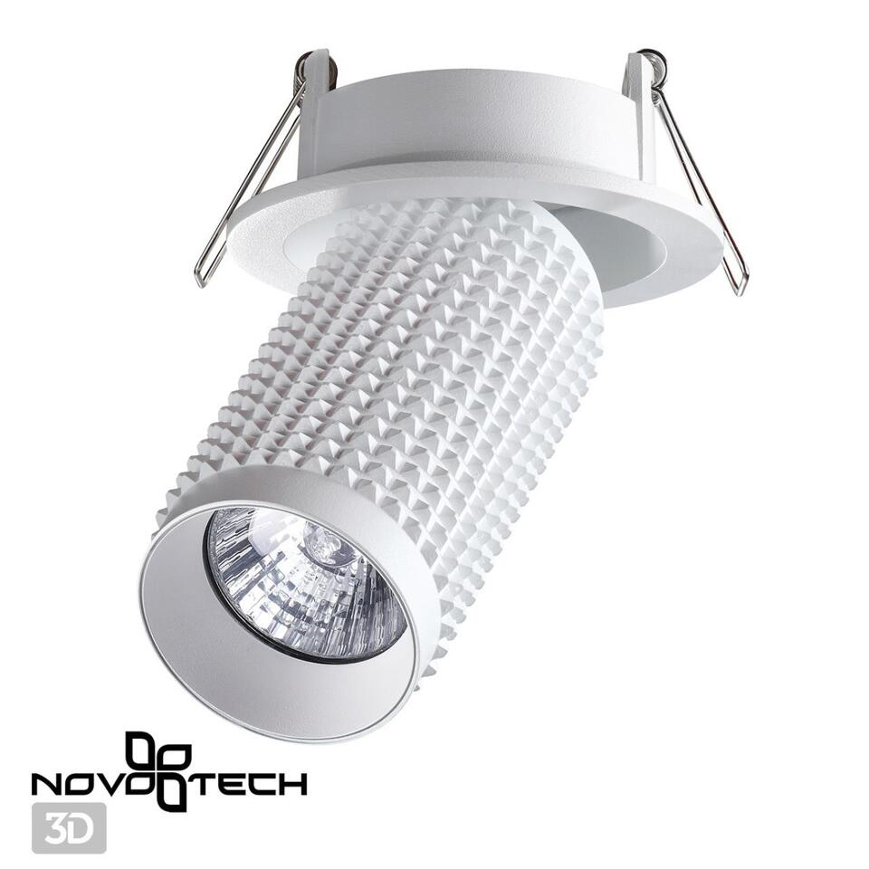 Фото №4  NOVOTECH 370746 SPOT NT21 250 белый Светильник встраиваемый IP20 GU10 50W 220V MAIS