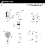 Превью фото №3  Система для ванны скрытого монтажа WHITECROSS Y YSET06TOPNIB (брашированный никель)