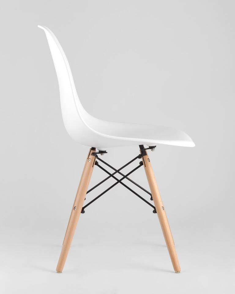 Фото №10  Стул Eames Style DSW белый x4 (разборный каркас)