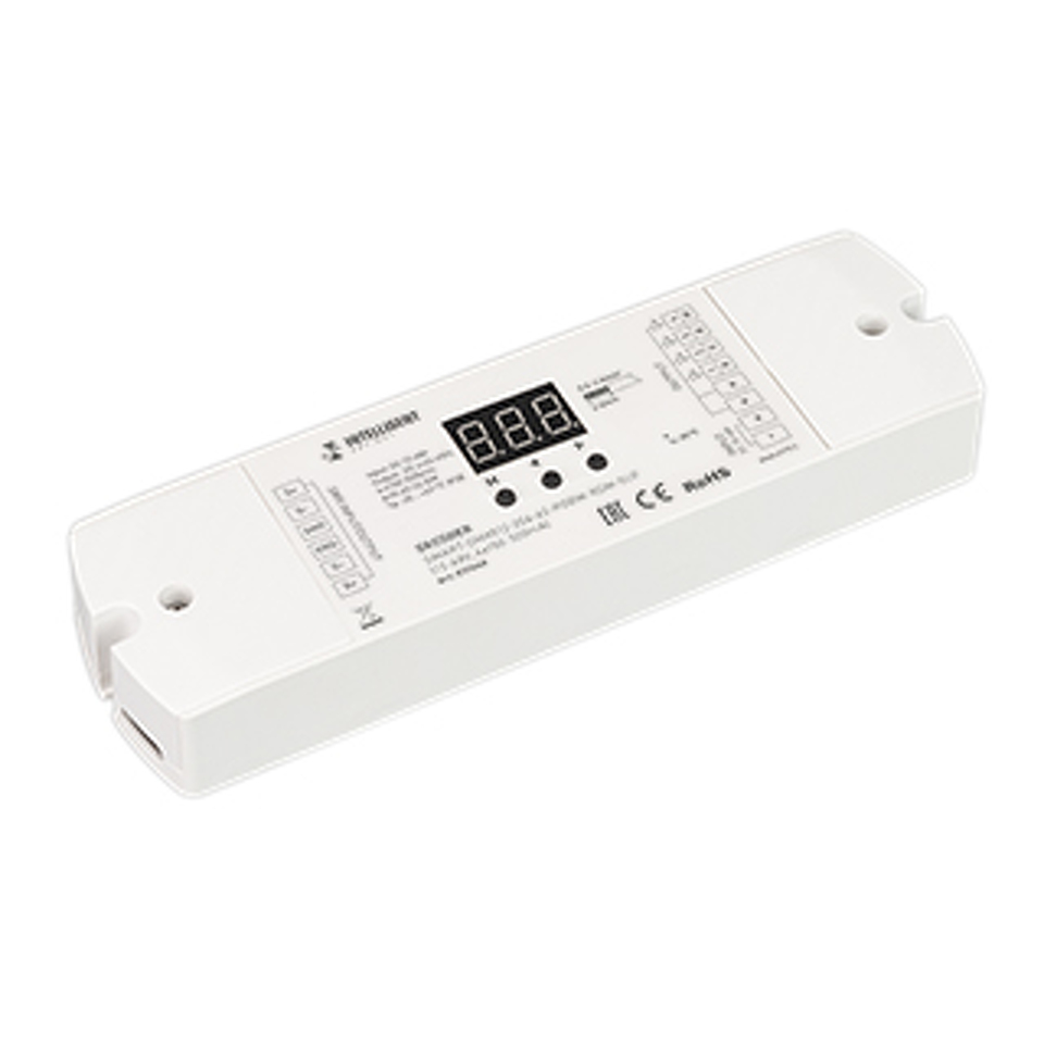 Фото №1  IARL INTELLIGENT ARLIGHT Декодер SMART-DMX512-204-62-RGBW-RDM-SUF (12-48V, 4x150-500mA) ( IP20 Пластик, 5 лет)