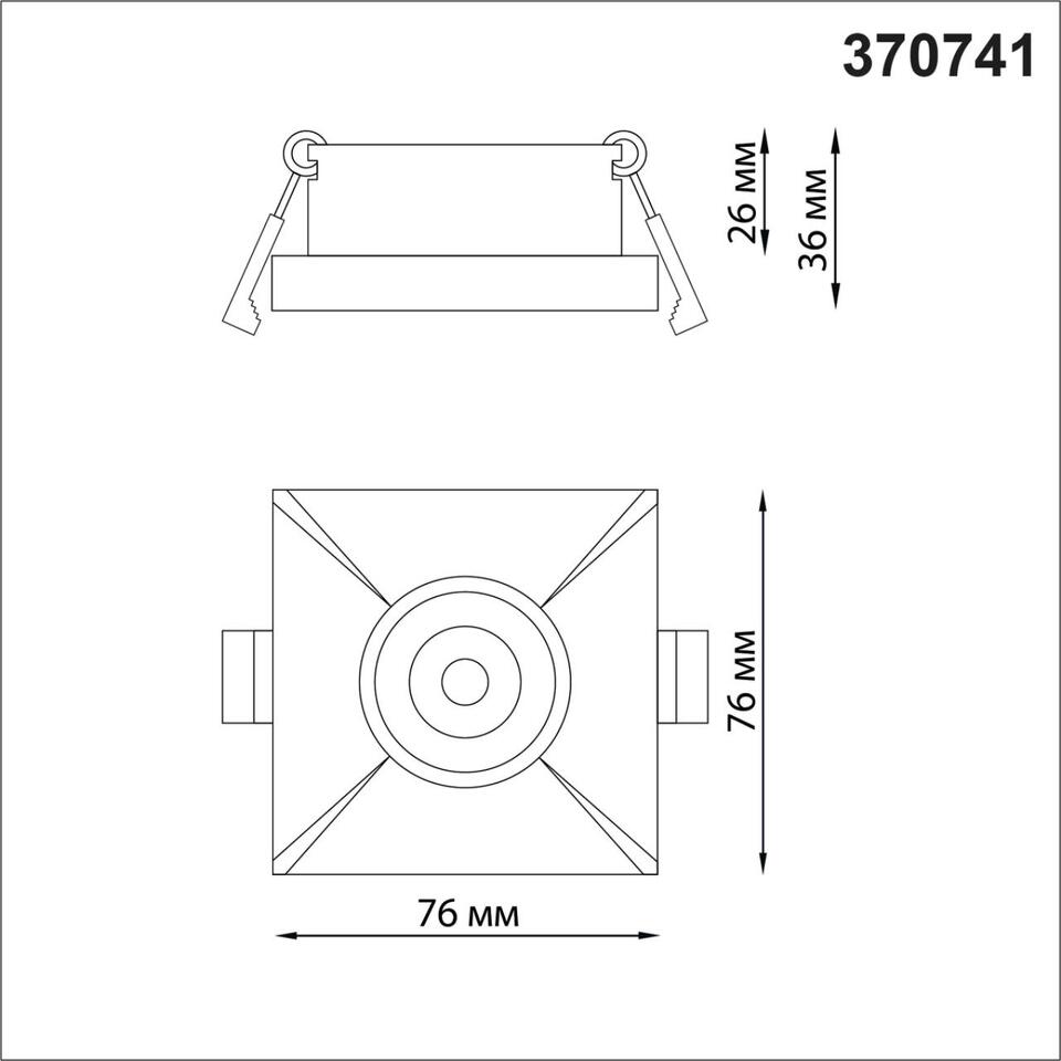 Фото №1  NOVOTECH 370741 SPOT NT21 478 черный Светильник встраиваемый IP20 GU10 50W 220V METIS