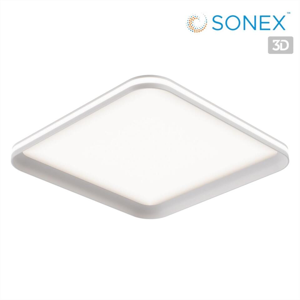 Фото №11  SONEX 7750/72L MITRA LED SN 544 Светильник металл/PMMA/белый LED 72Вт 3000-6000К 396х396 IP20 пульт ДУ BETA