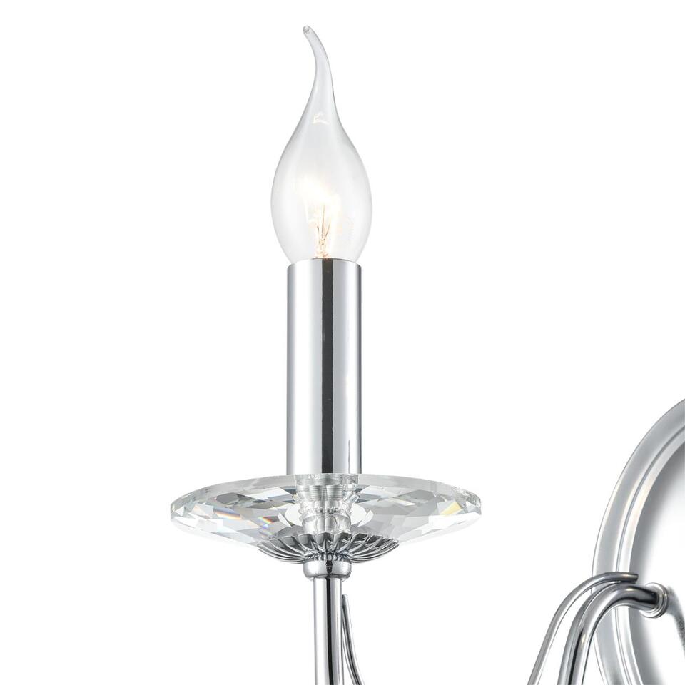 Фото №9  LUMION 8034/2W CLASSI LN26 000 металл/стекло, хром/прозрачный Бра E14 2*40W 220V INCANTO