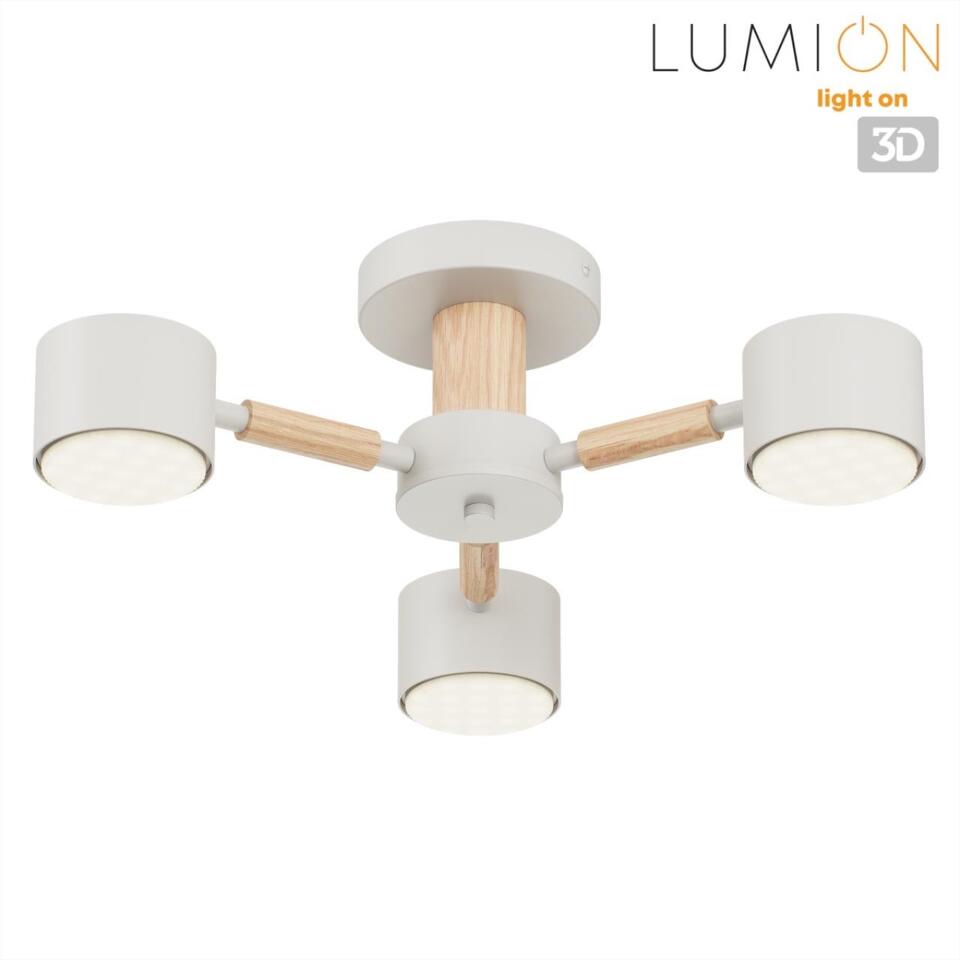 Фото №7  LUMION 8306/3C COMFI LN26 333 белый, металл/дерево Светильник потолочный GX53 LED 3*7W 220V VUDI