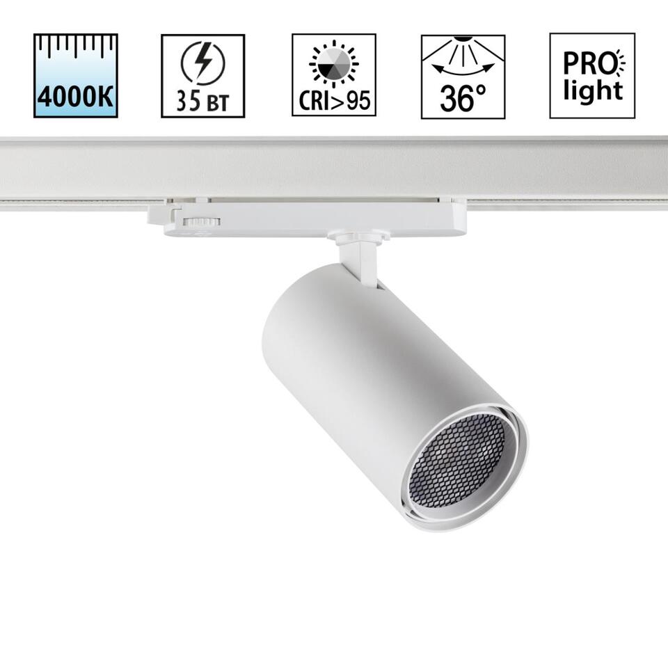 Фото №5  NOVOTECH 359577 PORT NT25 000 белый Светильник трехфазный трековый светодиодный IP20 LED 35W 4000K 220-240V HELIX