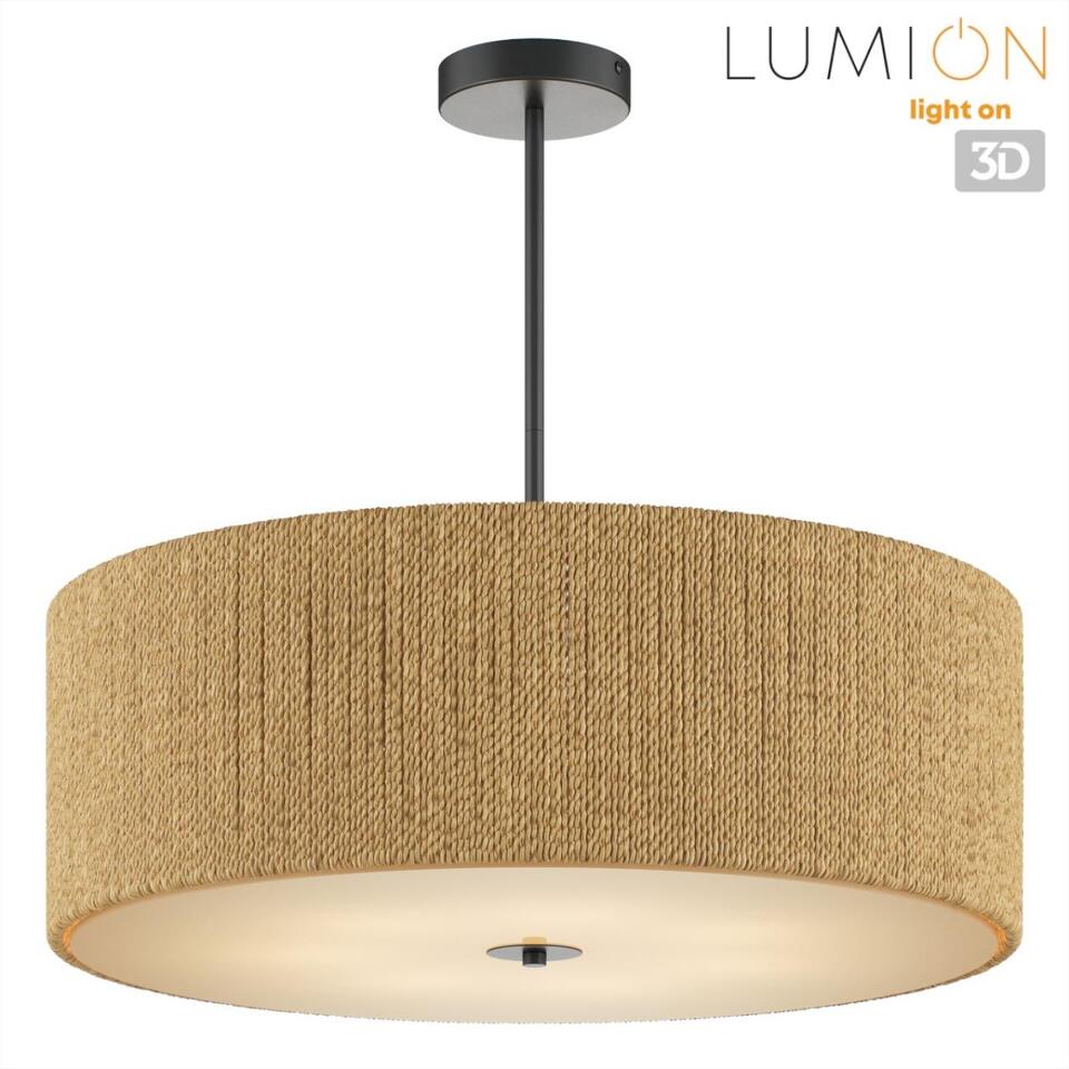 Фото №9  Люстра LUMION 8286/7 ECO LN26 321 черный/коричневый, металл/веревка/стекло Люстра потолочная Е14 7*40W 220V SILVANA