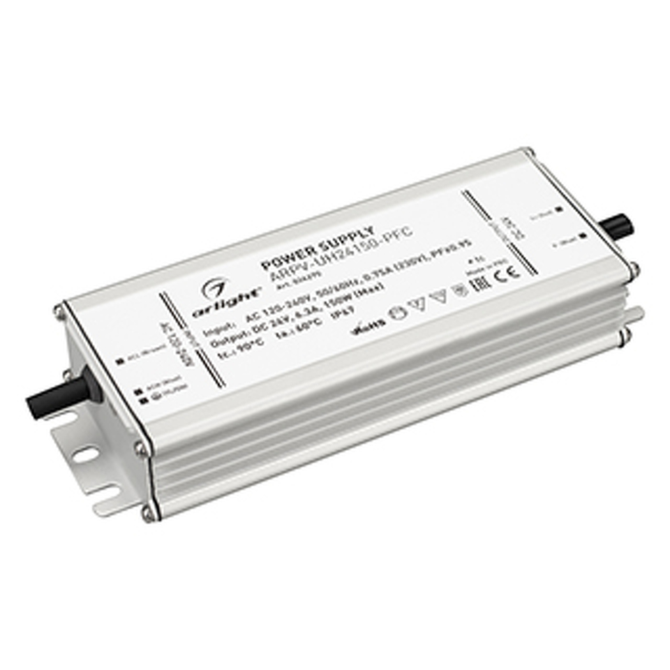Фото №1  Arlight Блок питания ARPV-UH24150-PFC (24V, 6.3A, 150W) ( IP67 Металл, 7 лет)