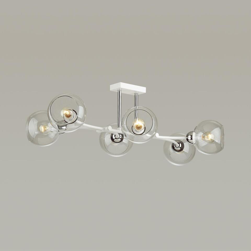 Фото №3  Люстра LUMION 4517/6C MODERNI LN26 222 белый, хром Люстра потолочная E14 6*40W 220V ALANA