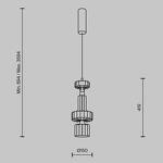 Превью фото №8  Подвесной светильник Подвесной светильник Maytoni MOD253PL-L18BS3K2