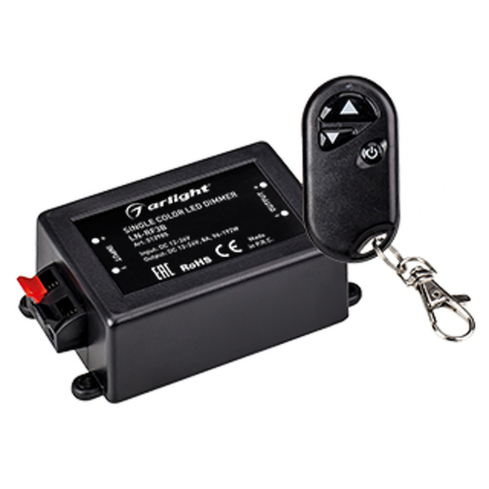 Фото №1  Arlight Диммер LN-RF3B (12/24V, 96/192W, ПДУ-брелок 3кн) ( IP20 Пластик, 1 год)