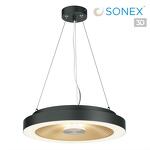 Превью фото №1  Подвесной светильник SONEX 7753/25L MITRA LED SN 535 Светильник пластик/белый/черный/золотой LED 25Вт 4000K D400 IP54 QUANTUM