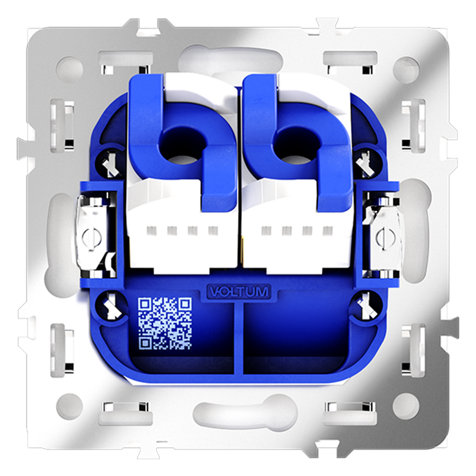 Фото №9  Розетка Розетка компьютерная встраиваемая VOLTUM S70 двойная RJ45+RJ45 кат.6, (белый матовый)