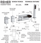 Превью фото №2  Смеситель Remer ZC06 для ванны