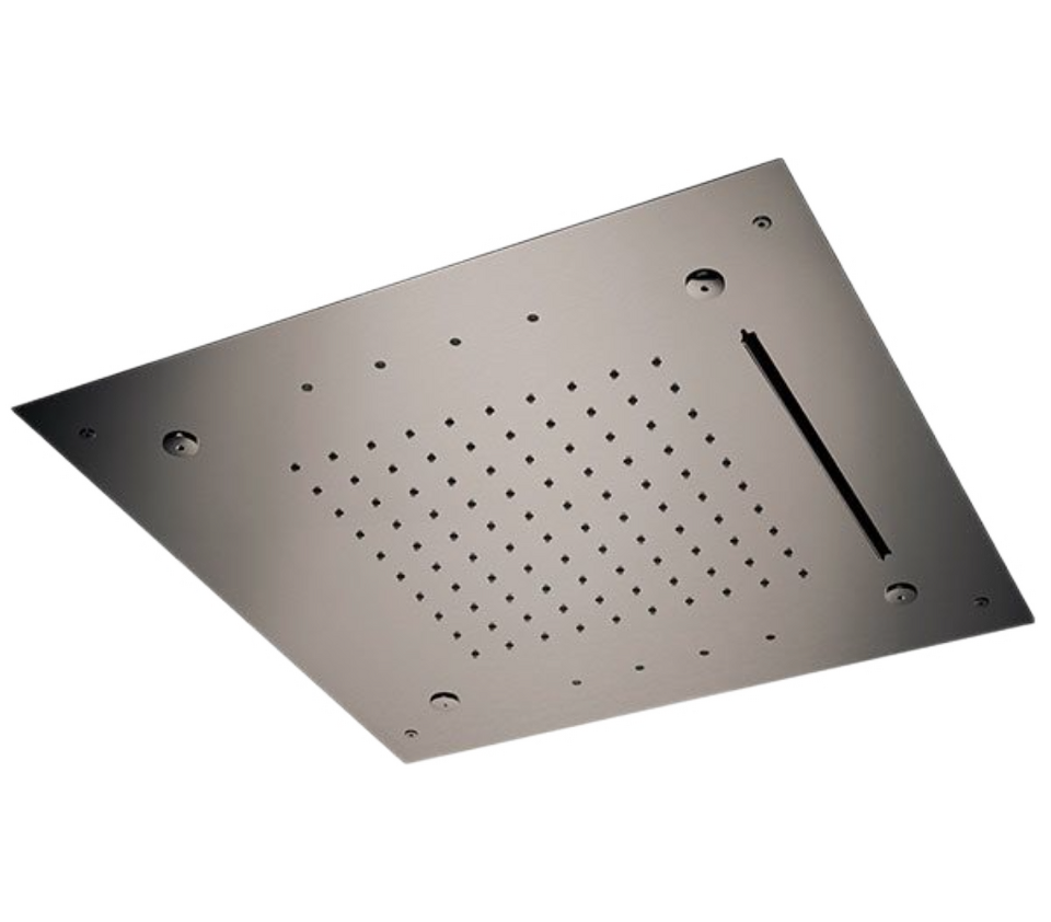 Фото №2  Верхний душ потолочный с подсветкой 50 см Remer INOX SS357RS50NC