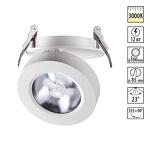 Превью фото №1  NOVOTECH 357982 SPOT NT19 460 белый Встраиваемый светильник IP20 LED 3000К 12W 220V GRODA