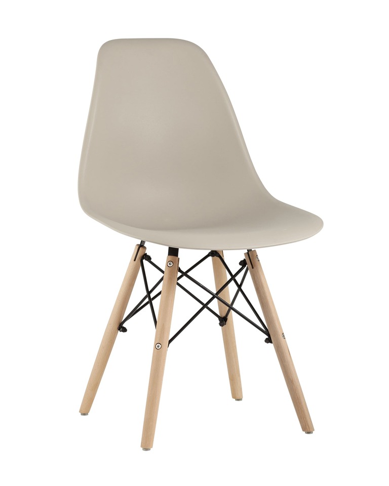Фото №10  Стул Eames Style DSW бежевый (разборный каркас)