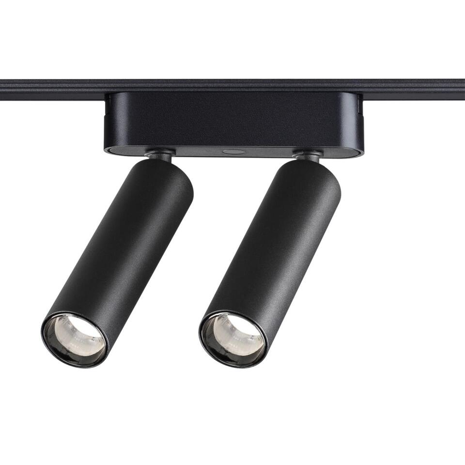 Фото №5  NOVOTECH 359086 SHINO NT23 182 черный Трековый светильник для низков. шинопровода IP20 LED 4000K 2*7W 48V 1260Лм SMAL
