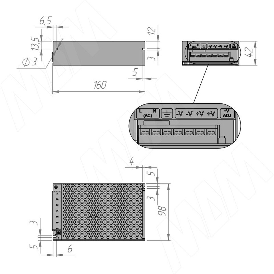 Фото №3  PULSE СТАНДАРТ Блок питания AC-230/DC-12V, IP20, 100W, STANDART (PS12-IP20-ST-100W)