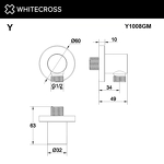 Превью фото №3  Угловой соединительный элемент WHITECROSS Y1008GM (оружейная сталь)