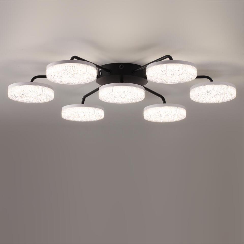 Фото №12  Люстра LUMION 8236/7CL LEDIO LN25 000 черный, металл/акрил Люстра потолочная с ПДУ LED 90W 3000-6000К 220V DIDANA