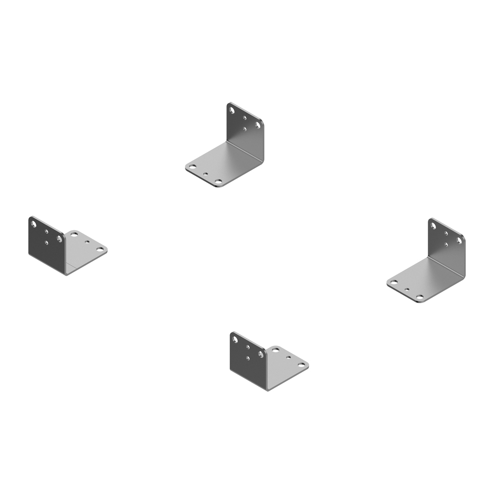 Фото №1  MENAGE CONFORT Крепление ко дну корпуса, 4 шт., для направляющих Hettich Quadro, сталь