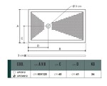 Превью фото №9  UPC812 / UPCM812 Althea душевой поддон 80х120, 3 см  Матовое железо Plus-Ton®