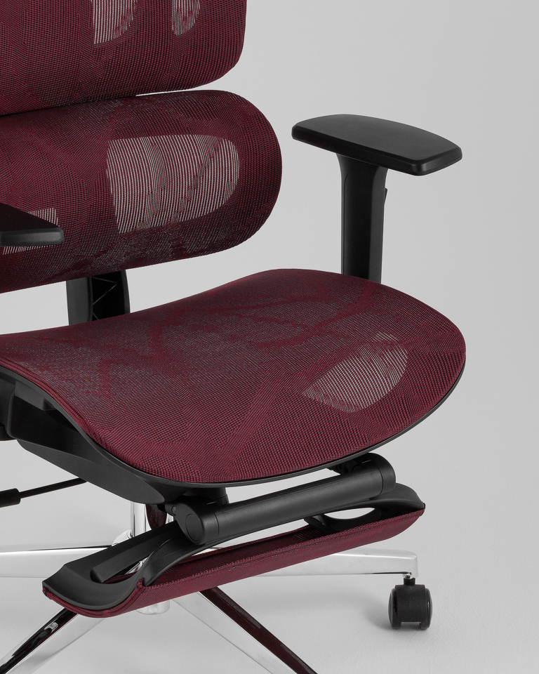 Фото №10  Кресло офисное TopChairs Nimbus бордовый