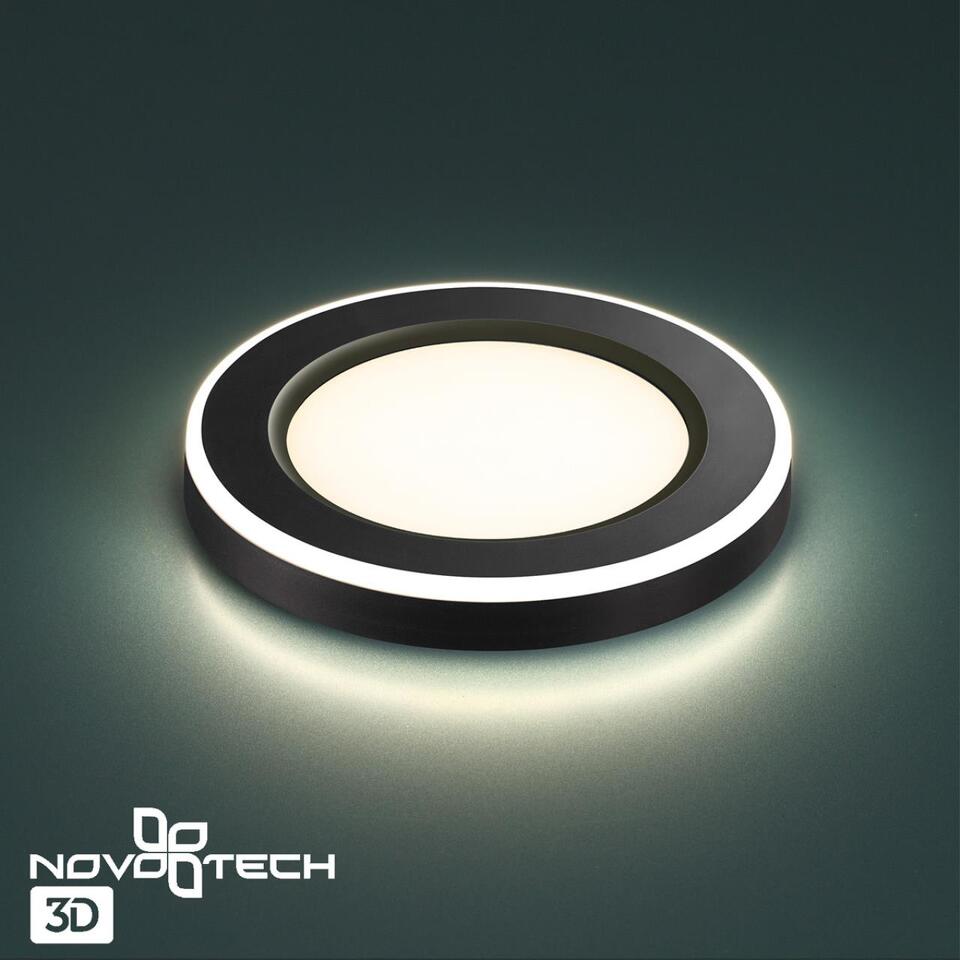 Фото №8  NOVOTECH 359013 SPOT NT23 498 черный Светильник встраиваемый светодиодный (три сценария работы) IP20 LED 4000К 6W+3W 100-265V 630Лм SPAN