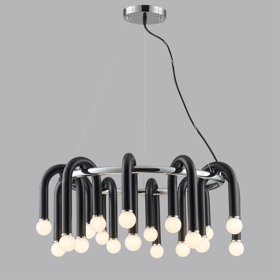 Фото №3  Люстра LUMION 5699/20 MODERNI LN23 000 чёрный, хром Люстра E14 20*60W 220V CASPIAN