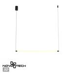 Превью фото №1  Подвесной светильник NOVOTECH 359360 KONST NT24 052 черный Корпус накладной с драйвером для подвесного горизонтального монтажа светильников 359343-359358 IP20 8-24W 170-265V VITZ