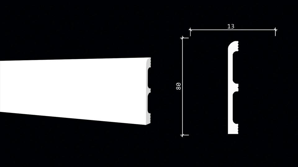 Фото №3  Плинтус Decor-dizayn DD706F/Плинтус гибкий (80х13x2000мм)1, шт