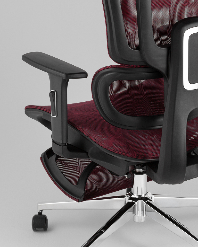 Фото №10  Кресло офисное TopChairs Nimbus бордовый