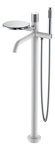 Превью фото №1  Boheme Смеситель STICK напольный WHITE TOUCH CHROME