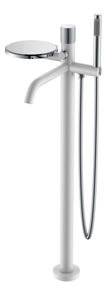 Фото №2  Boheme Смеситель STICK напольный WHITE TOUCH CHROME