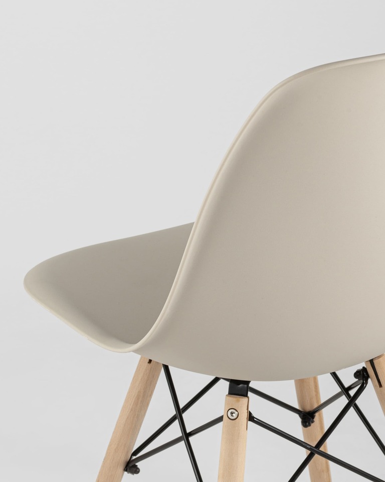 Фото №10  Стул Eames Style DSW бежевый x4 (разборный каркас)