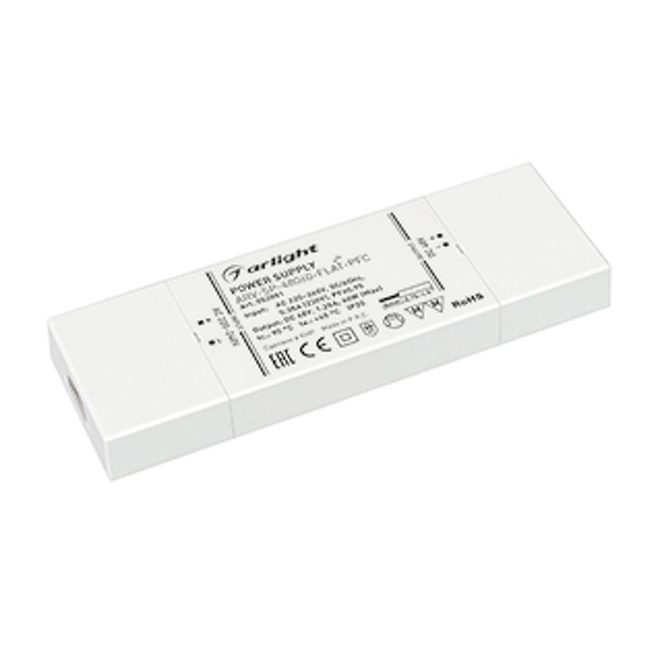 Фото №1  Arlight Блок питания ARV-SP-48060-FLAT-PFC (48V, 1.25A, 60W) ( IP20 Пластик, 5 лет)