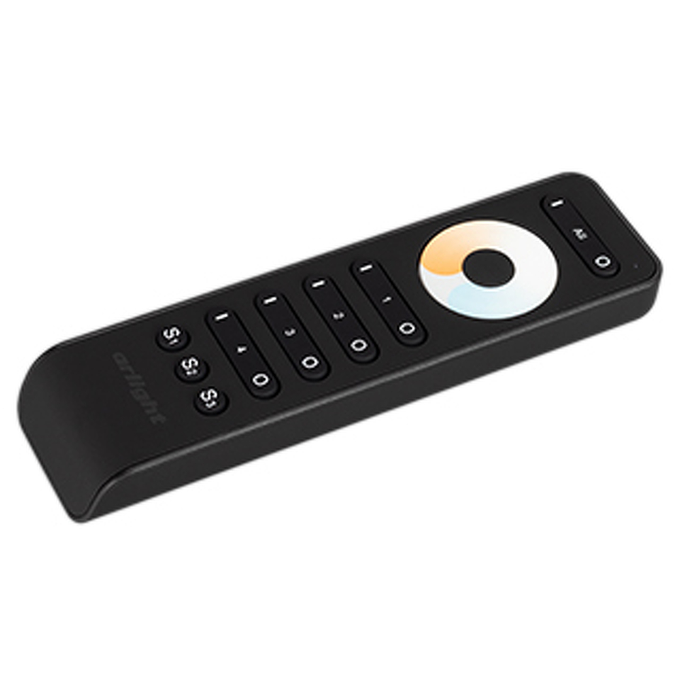 Фото №1  Arlight Пульт SMART-R33-MIX Black (4 зоны, 2.4G) ( IP20 Пластик, 5 лет)