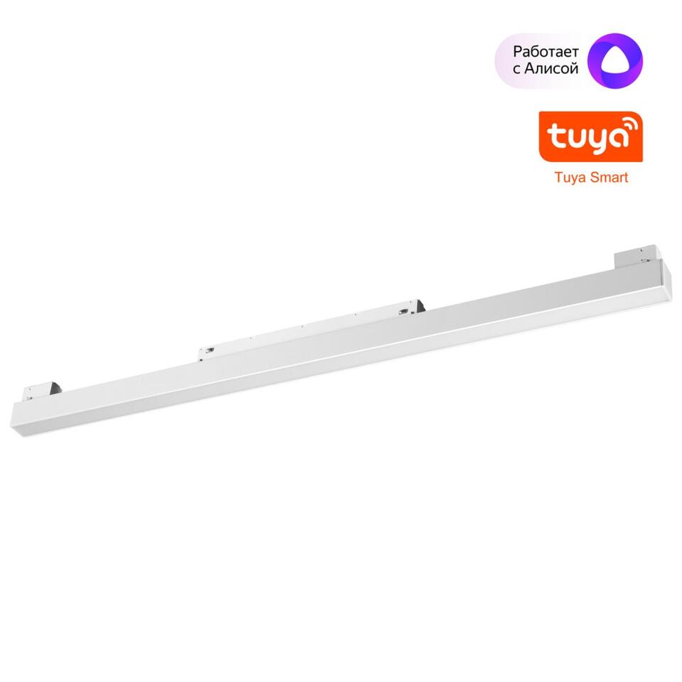 Фото №6  NOVOTECH 359630 SHINO NT25 000 белый Трековый низковольт. св-к диммир. со сменой цв.температуры, пульт ДУ/Tuya Smart Life IP20 LED 20W 48V 3000-6000K FLUM