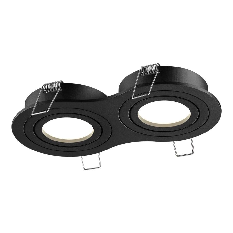 Фото №4  NOVOTECH 371024 WIR NT25 577 черный Светильник встраиваемый поворотный IP20 GU10 2*50W 220-240V MORUS